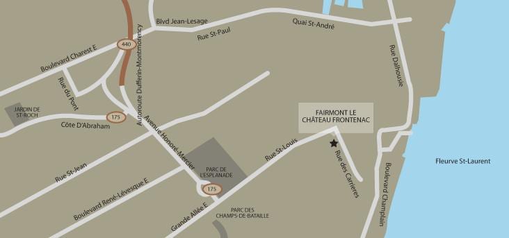 Map of chateau frontenac