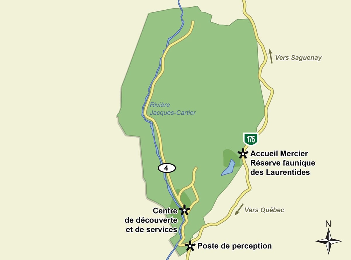 Map of jacques cartier national park trail