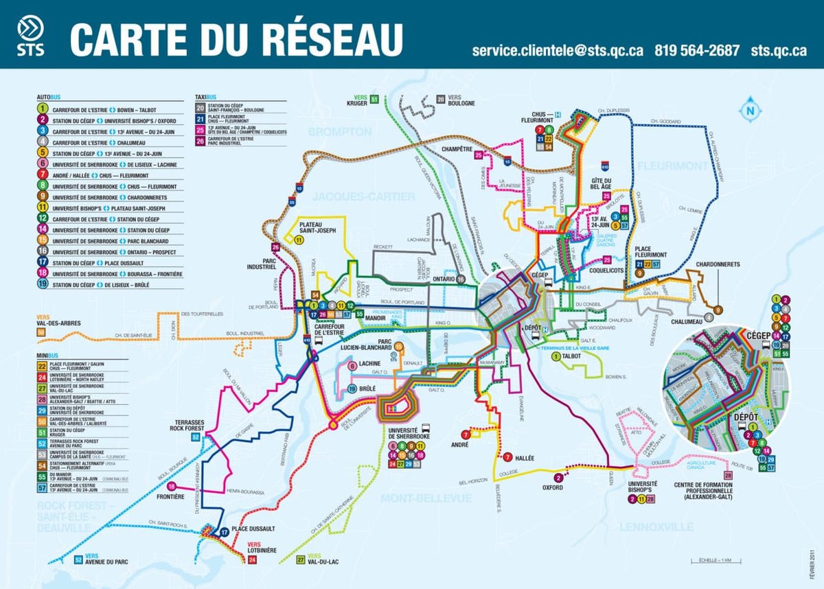 Quebec City bus routes map